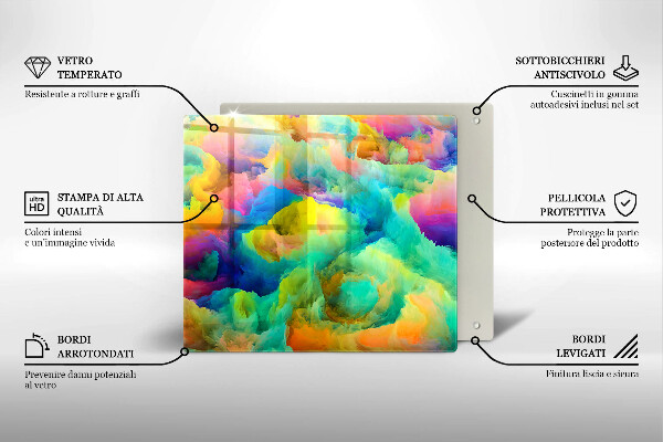 Chopping board Colorful abstraction