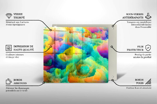 Chopping board Colorful abstraction