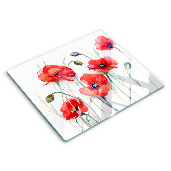 Chopping board Red flowers