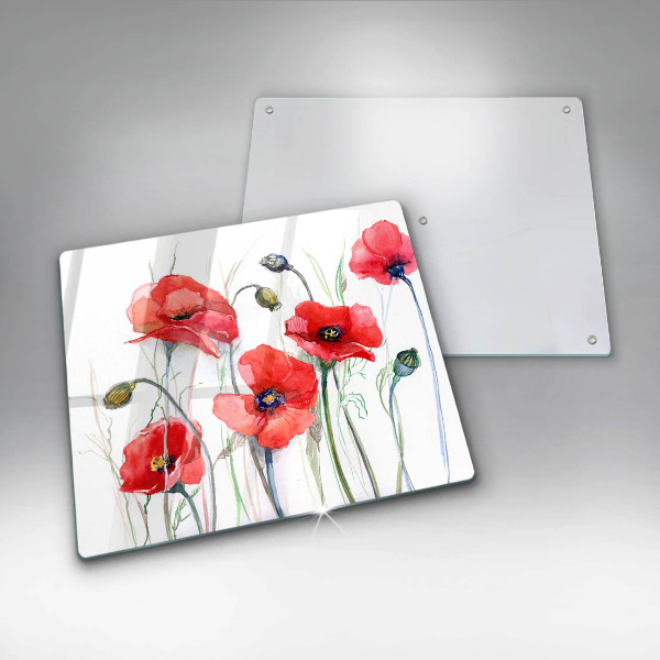 Chopping board Red flowers