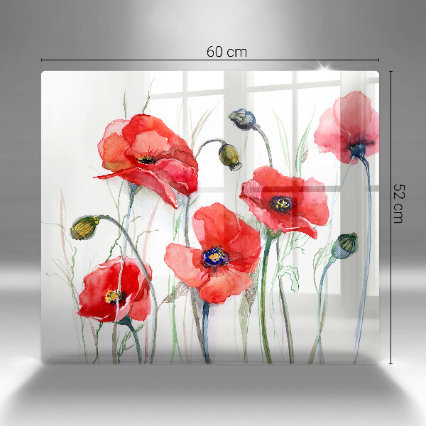 Chopping board Red flowers