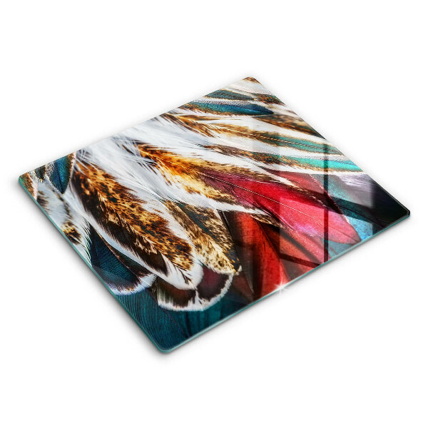 Chopping board Boho bird feathers