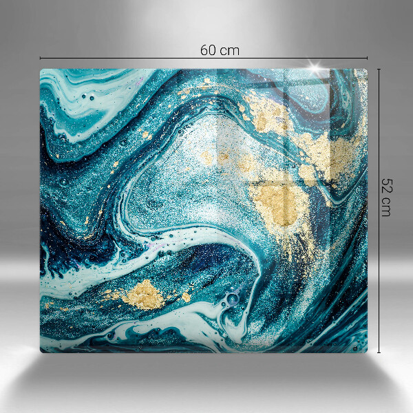Chopping board Blue abstraction gold