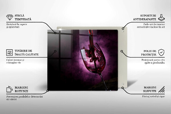 Chopping board A glass of wine