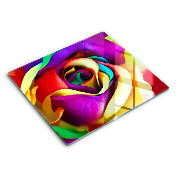 Chopping board Colorful rose petals