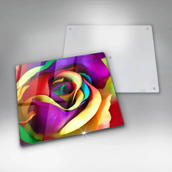 Chopping board Colorful rose petals