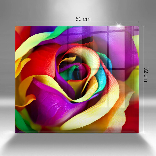 Chopping board Colorful rose petals