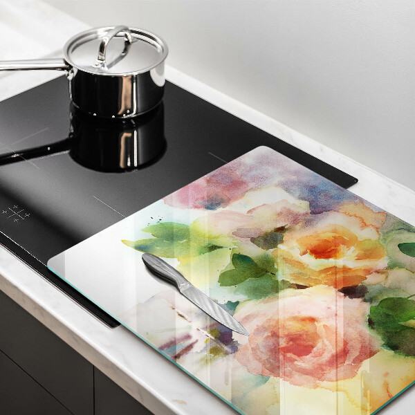 Chopping board Painted flowers