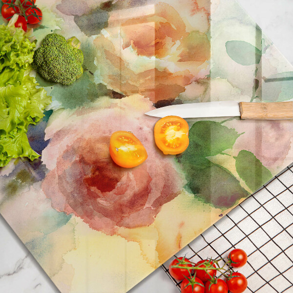 Chopping board Painted flowers