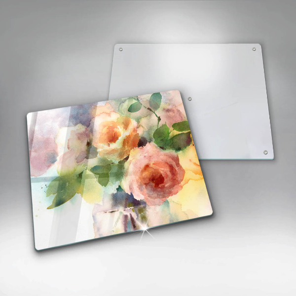 Chopping board Painted flowers