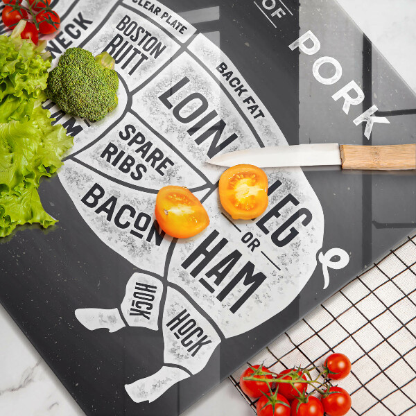 Chopping board Pork pig meat