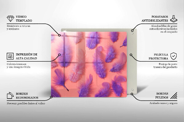 Worktop saver large Fluffy feathers