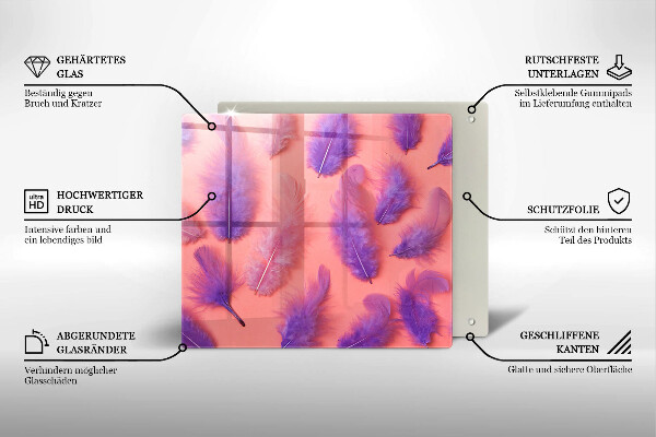 Worktop saver large Fluffy feathers