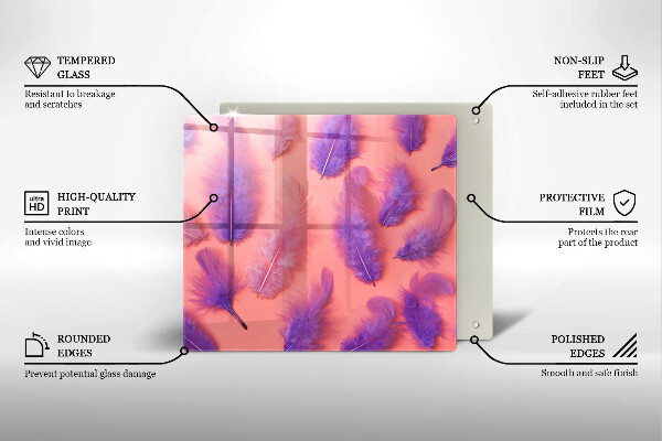 Worktop saver large Fluffy feathers