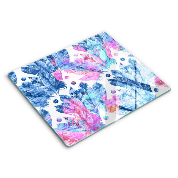 Worktop saver large Illustration of boho feathers