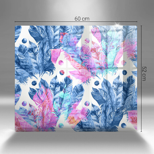 Worktop saver large Illustration of boho feathers