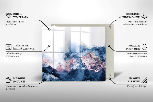 Chopping board Abstraction painted mountains