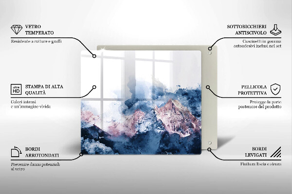 Chopping board Abstraction painted mountains