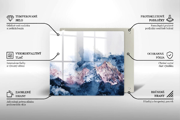 Chopping board Abstraction painted mountains