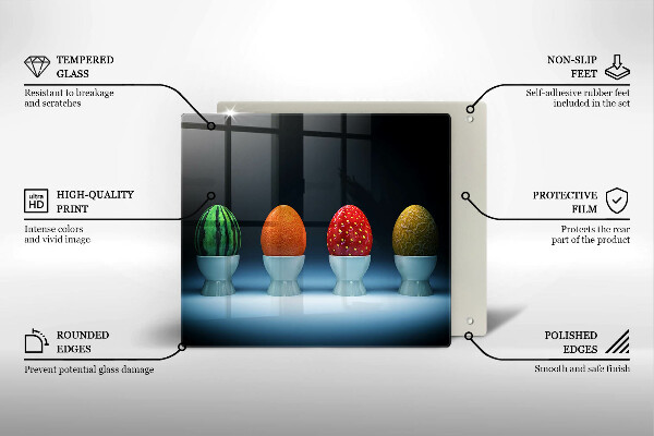 Chopping board Abstraction egg fruits