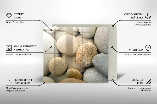 Chopping board Oval stone pattern