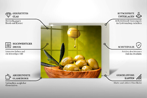 Chopping board Tasty olives