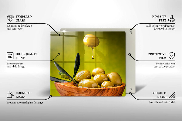 Chopping board Tasty olives