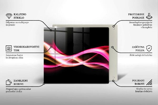 Chopping board Neon Smoke abstraction