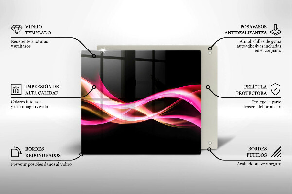 Chopping board Neon Smoke abstraction