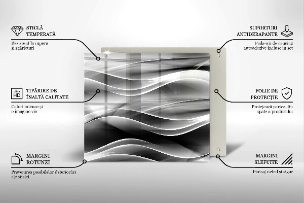 Chopping board Abstraction of smoke lines