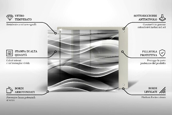 Chopping board Abstraction of smoke lines