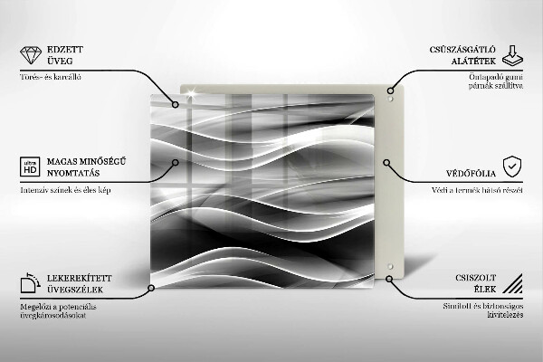 Chopping board Abstraction of smoke lines