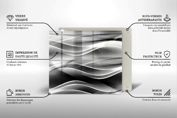 Chopping board Abstraction of smoke lines