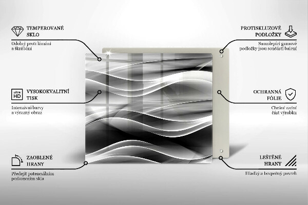 Chopping board Abstraction of smoke lines