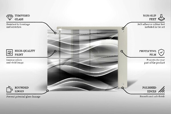 Chopping board Abstraction of smoke lines