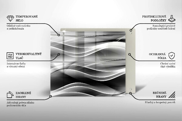 Chopping board Abstraction of smoke lines