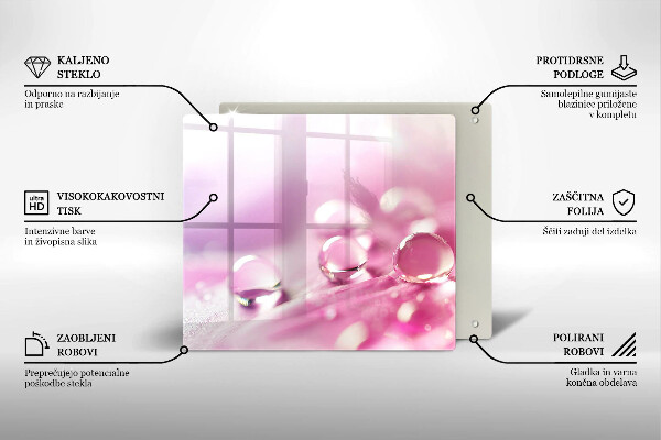 Chopping board Rosa flower petals