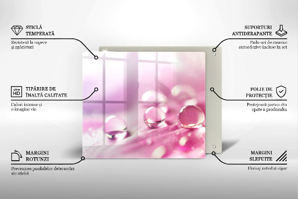 Chopping board Rosa flower petals