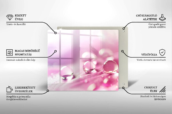 Chopping board Rosa flower petals