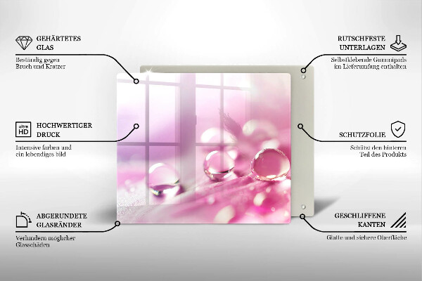 Chopping board Rosa flower petals