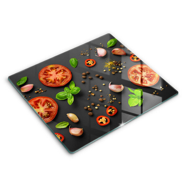 Chopping board Tomatoes and spices