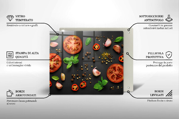 Chopping board Tomatoes and spices