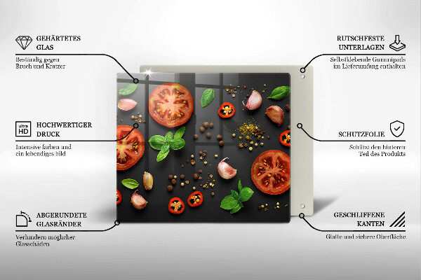 Chopping board Tomatoes and spices