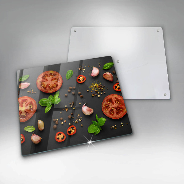 Chopping board Tomatoes and spices