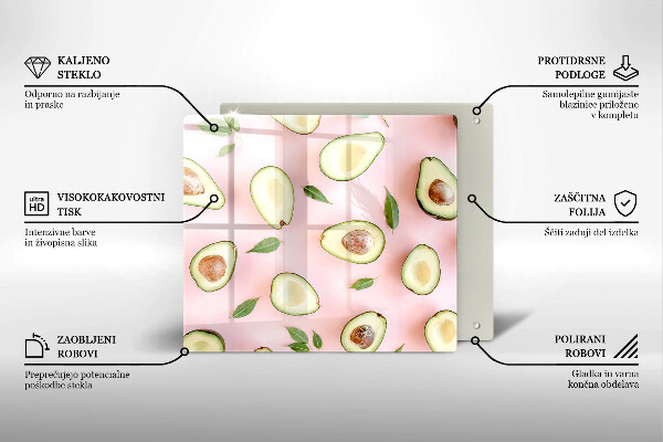 Chopping board Avocado pattern