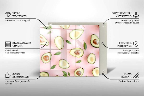 Chopping board Avocado pattern