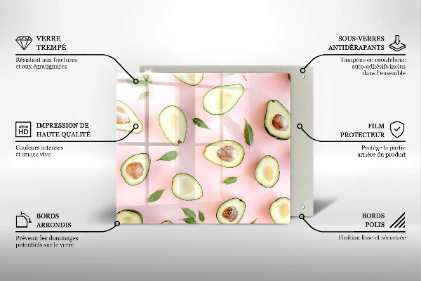 Chopping board Avocado pattern