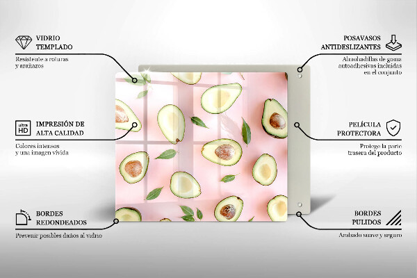 Chopping board Avocado pattern