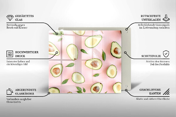 Chopping board Avocado pattern