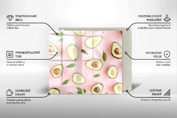 Chopping board Avocado pattern